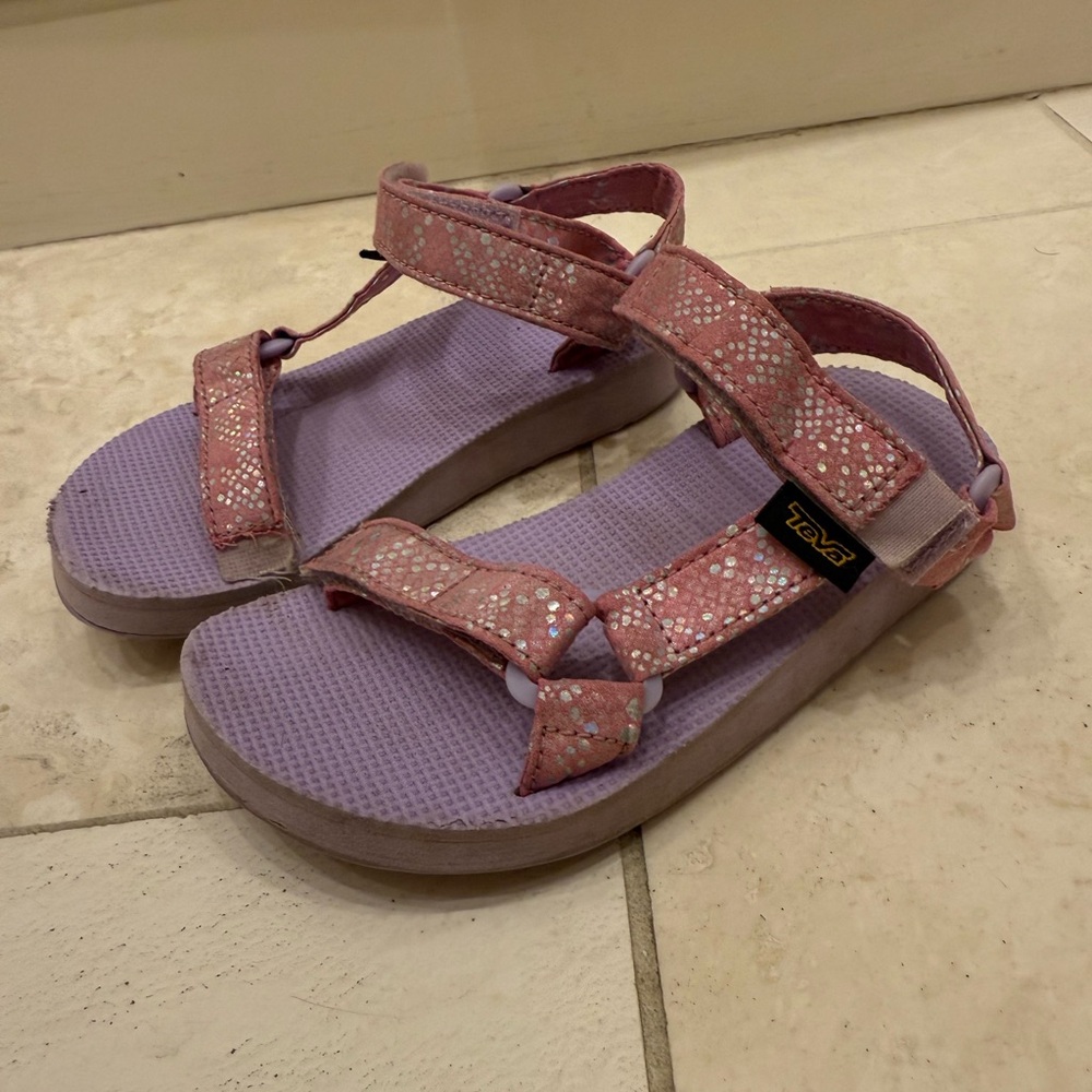 Teva Pink and Lavender Strap Sandals